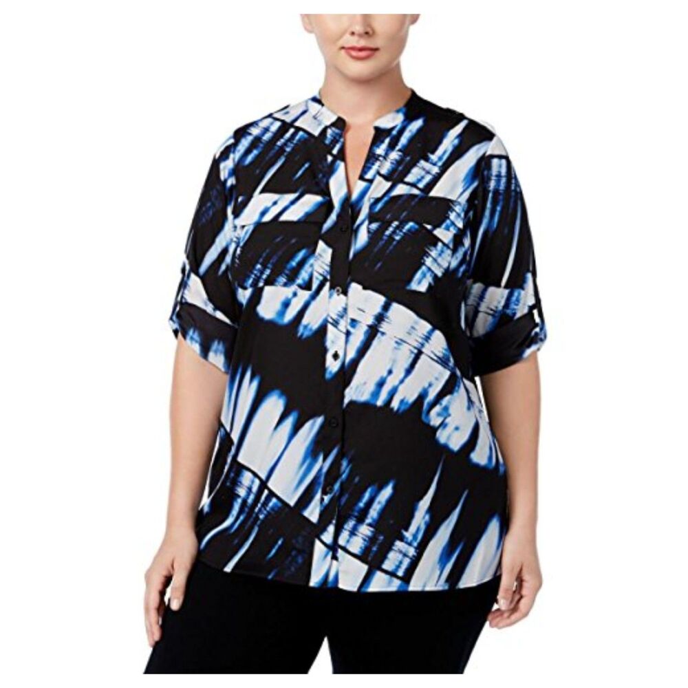 Calvin Klein Plus Button Down Blouse